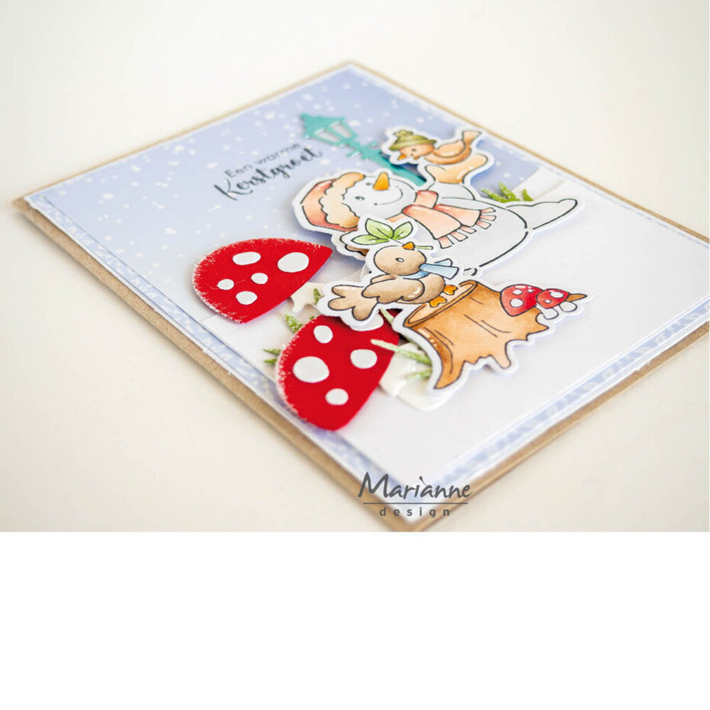 Marianne Design Eline's Animals Stamp & Die Snowman & Bird (EC0204) Marianne Design Eline's Animals Stamp & Die Snowman & Bird (EC0204)