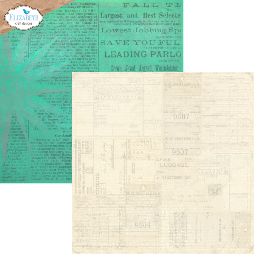 Elizabeth Craft Designs La Dolce Vita 12x12 Inch Patterned Cardstock Paper (C026)