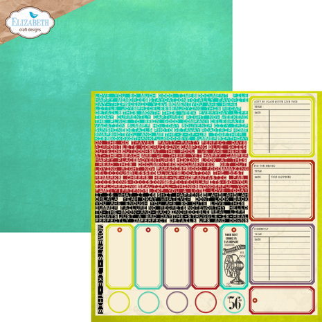 Elizabeth Craft Designs La Dolce Vita 12x12 Inch Patterned Cardstock Paper (C026)