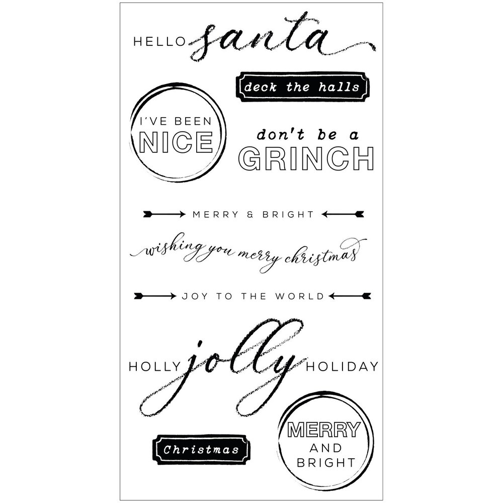 Sizzix Clear Stamps with Framelits Jolly Sentiments (666707) Sizzix Clear Stamps with Framelits Jolly Sentiments (666707)