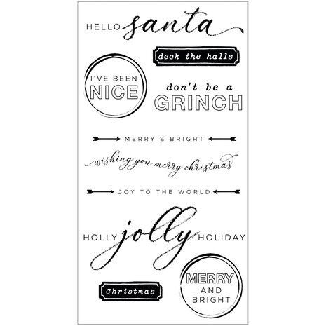 Sizzix Clear Stamps with Framelits Jolly Sentiments (666707) Sizzix Clear Stamps with Framelits Jolly Sentiments (666707)