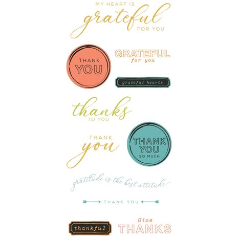 Sizzix Clear Stamps with Framelits Thankful Sentiments (666708) Sizzix Clear Stamps with Framelits Thankful Sentiments (666708)