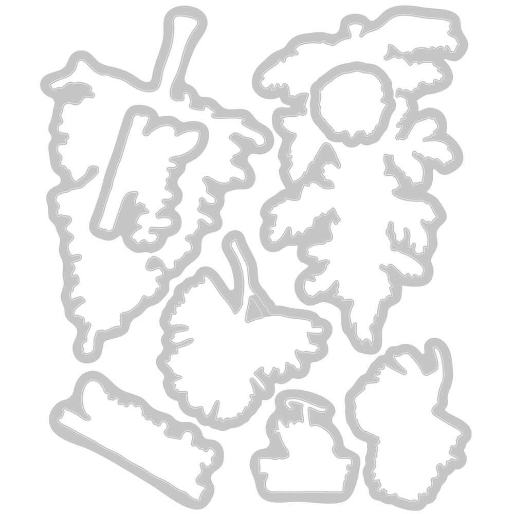 Sizzix Clear Stamps with Framelits Pine Holidays (666711) Sizzix Clear Stamps with Framelits Pine Holidays (666711)