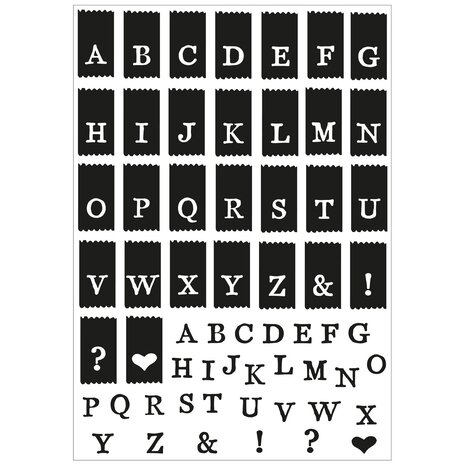 Sizzix Clear Stamps with Framelits Tab Stamp Alpha (666712) Sizzix Clear Stamps with Framelits Tab Stamp Alpha (666712)