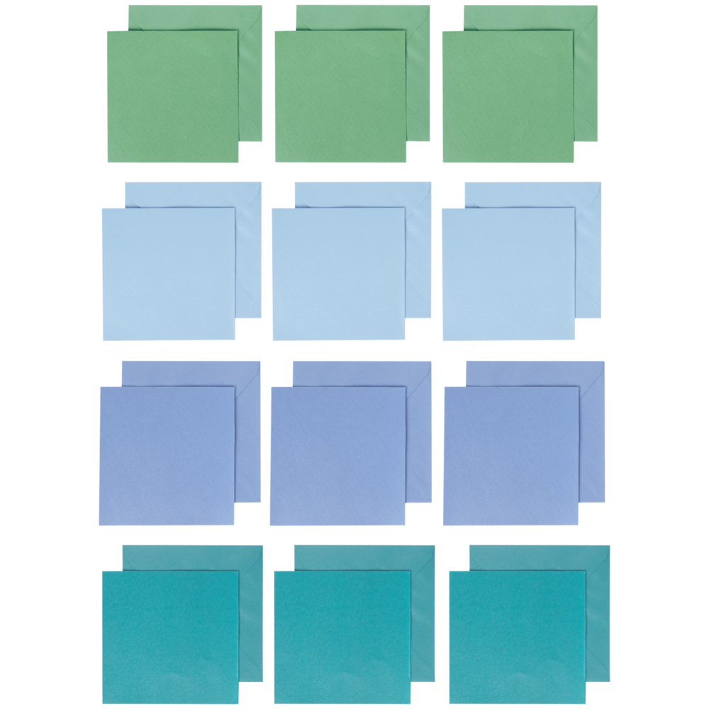 Craft & Design Cards & Envelopes 13x13cm Green (3207165)