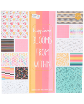 Craft Sensations Happiness Blooms From Within 12x12 Inch Paper Pad (CR9016/24A)