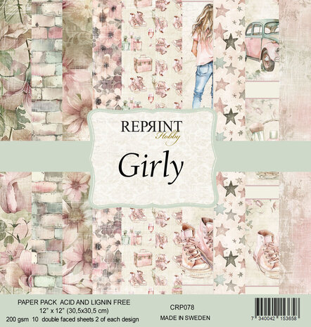 Reprint Girly 12x12 Inch Paper Pack (CRP078)