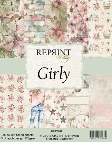 Reprint Girly 6x6 Inch Paper Pack (RPP096) Reprint Girly 6x6 Inch Paper Pack (RPP096)