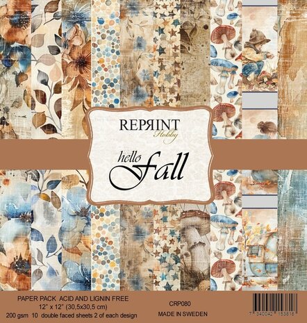 Reprint Hello Fall 12x12 Inch Paper Pack (CRP080) Reprint Hello Fall 12x12 Inch Paper Pack (CRP080)