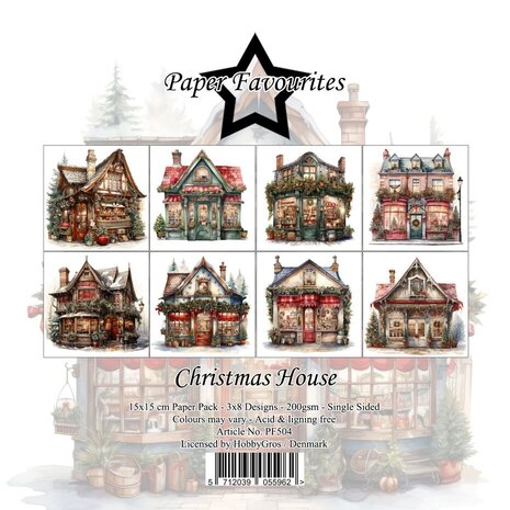 Paper Favourites Christmas House 6x6 Inch Paper Pack (PF504) Paper Favourites Christmas House 6x6 Inch Paper Pack (PF504)