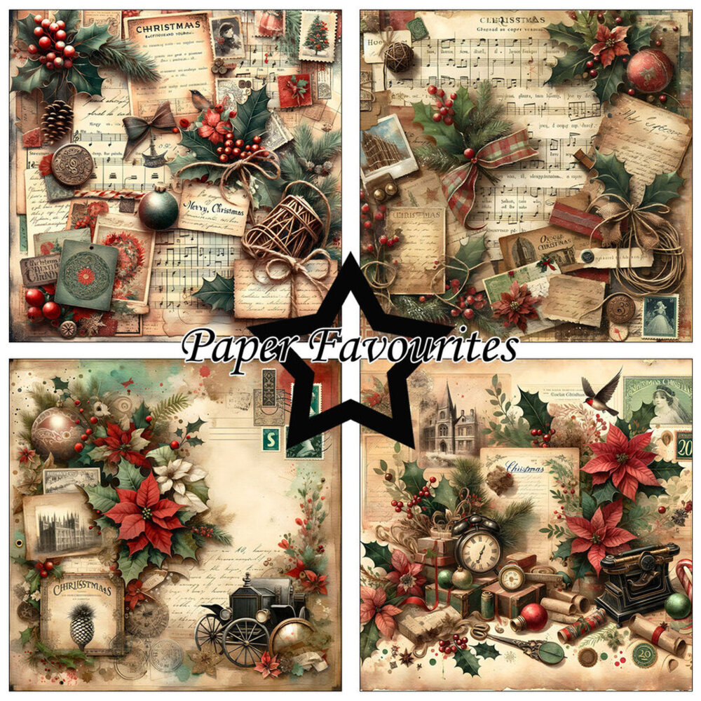Paper Favourites Vintage Christmas 12x12 Inch Paper Pack (PF705) Paper Favourites Vintage Christmas 12x12 Inch Paper Pack (PF705)