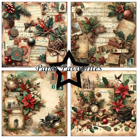 Paper Favourites Vintage Christmas 12x12 Inch Paper Pack (PF705) Paper Favourites Vintage Christmas 12x12 Inch Paper Pack (PF705)