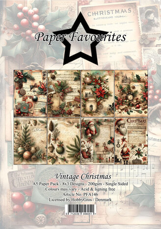 Paper Favourites Vintage Christmas A5 Paper Pack (PFA146) Paper Favourites Vintage Christmas A5 Paper Pack (PFA146)