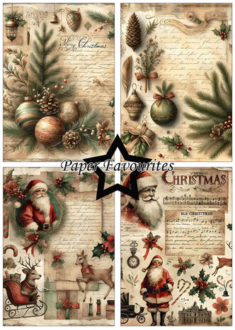 Paper Favourites Vintage Christmas A5 Paper Pack (PFA146) Paper Favourites Vintage Christmas A5 Paper Pack (PFA146)