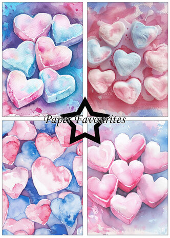 Paper Favourites Marshmallows Hearts A5 Paper Pack (PFA147) Paper Favourites Marshmallows Hearts A5 Paper Pack (PFA147)