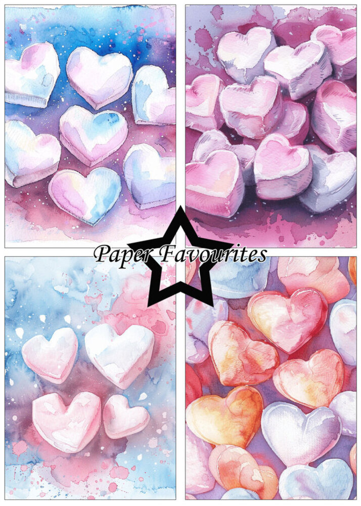 Paper Favourites Marshmallows Hearts A5 Paper Pack (PFA147) Paper Favourites Marshmallows Hearts A5 Paper Pack (PFA147)