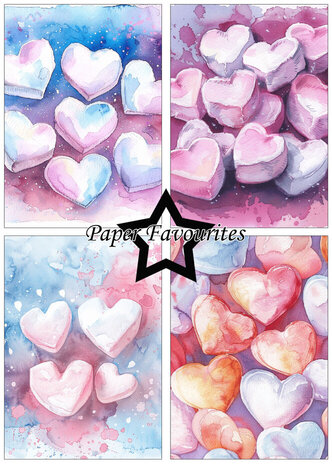 Paper Favourites Marshmallows Hearts A5 Paper Pack (PFA147) Paper Favourites Marshmallows Hearts A5 Paper Pack (PFA147)