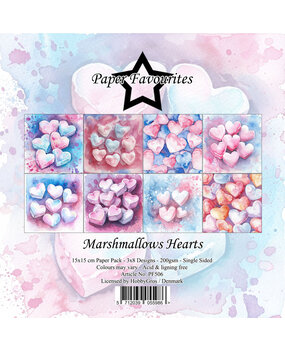 Paper Favourites Marshmallows Hearts 6x6 Inch Paper Pack (PF506)* Paper Favourites Marshmallows Hearts 6x6 Inch Paper Pack (PF506)*