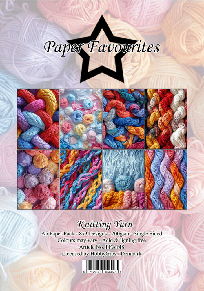Paper Favourites Knitting Yarn A5 Paper Pack (PFA148) Paper Favourites Knitting Yarn A5 Paper Pack (PFA148)