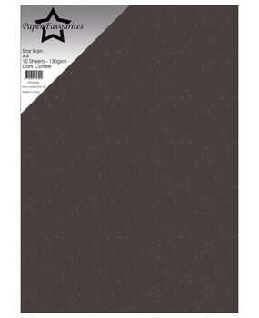 Paper Favourites Dark Coffee A4 Star Rain (PFSS608)