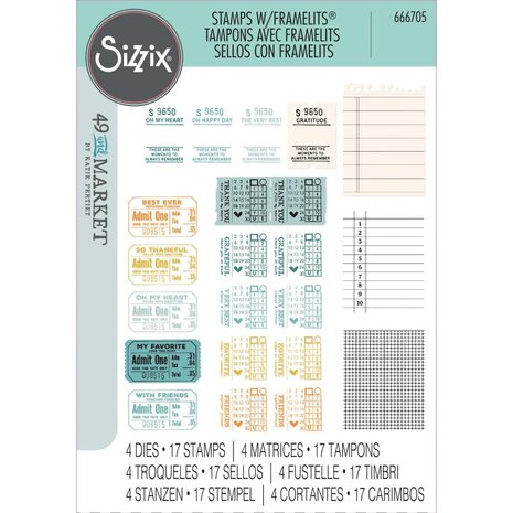 Sizzix Clear Stamps with Framelits Forever Journal Essentials (666705) Sizzix Clear Stamps with Framelits Forever Journal Essentials (666705)