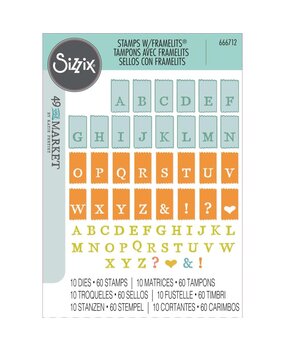 Sizzix Clear Stamps with Framelits Tab Stamp Alpha (666712) Sizzix Clear Stamps with Framelits Tab Stamp Alpha (666712)