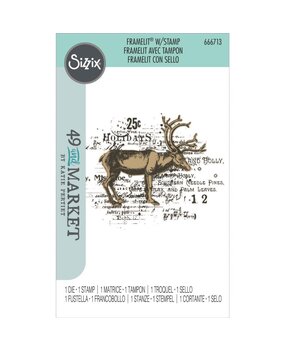 Sizzix Clear Stamps with Framelits Reindeer Mix Cluster (666713) Sizzix Clear Stamps with Framelits Reindeer Mix Cluster (666713)