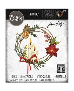 Sizzix Thinlits Die Set Vault Festive Wreath (666715) Sizzix Thinlits Die Set Vault Festive Wreath (666715)
