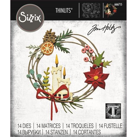 Sizzix Thinlits Die Set Vault Festive Wreath (666715) Sizzix Thinlits Die Set Vault Festive Wreath (666715)