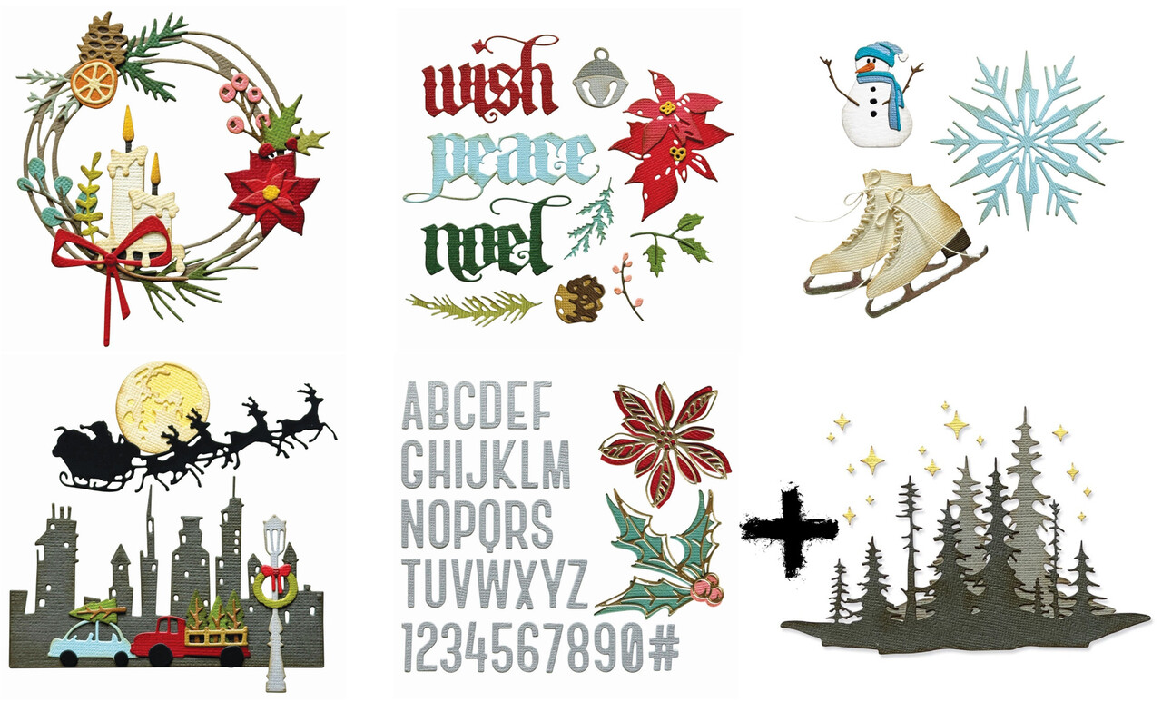 Sizzix Sizzix LIMITED EDITION Thinlits Die Set Vault Christmas Bundle (32440) + GRATIS Thinlits Die Set Forest Shadows (666334) OP=OP! Sizzix Sizzix LIMITED EDITION Thinlits Die Set Vault Christmas Bundle (32440) + GRATIS Thinlits Die Set Forest Shadows (666334) OP=OP!