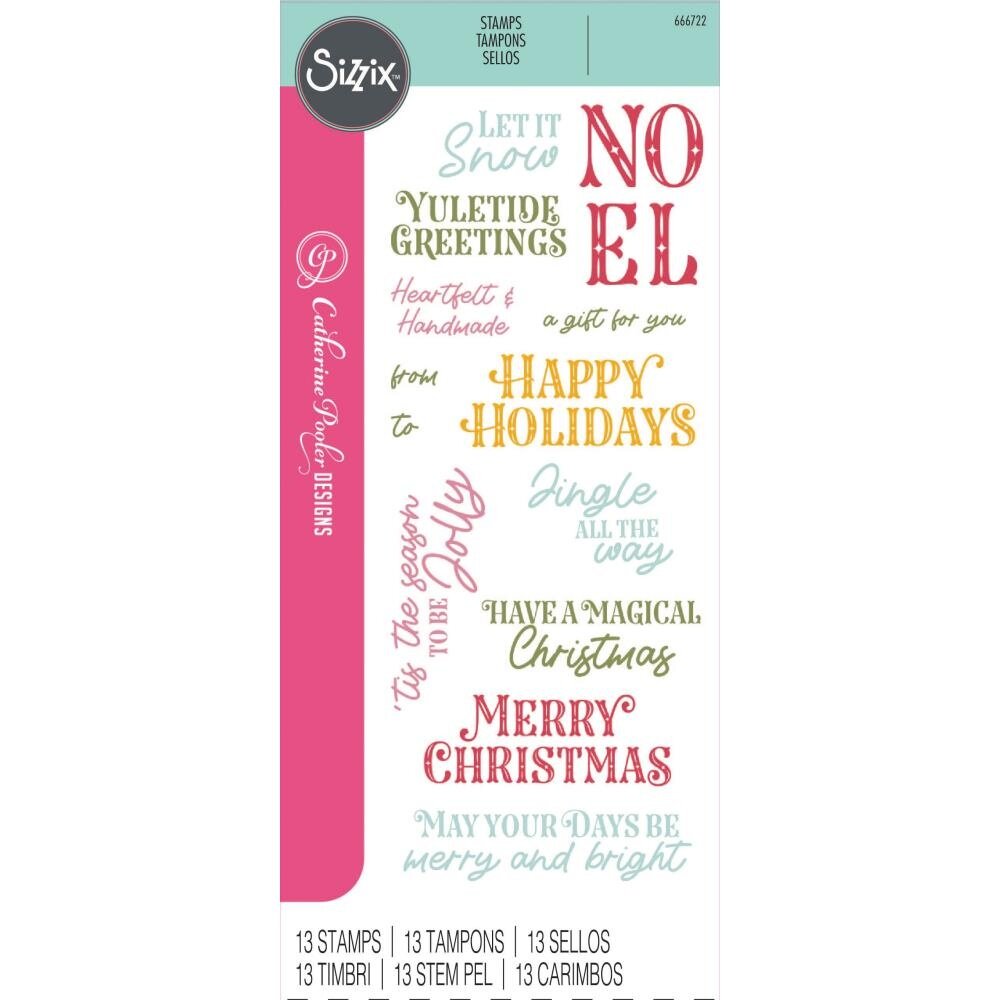 Sizzix Clear Stamps Greetings of the Season (666722) Sizzix Clear Stamps Greetings of the Season (666722)