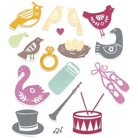 Sizzix Clear Stamps 12 Days of Christmas (666726) Sizzix Clear Stamps 12 Days of Christmas (666726)