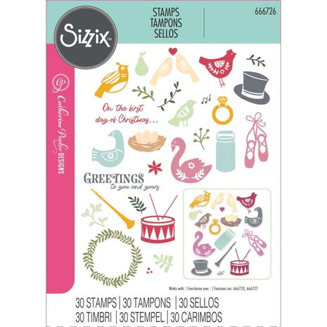 Sizzix Clear Stamps 12 Days of Christmas (666726) Sizzix Clear Stamps 12 Days of Christmas (666726)