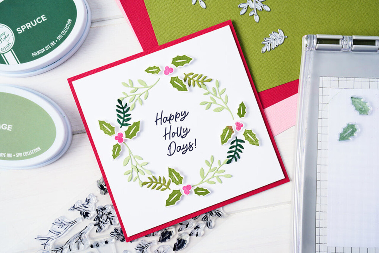 Sizzix Clear Stamps Happy Holly Days (666729) Sizzix Clear Stamps Happy Holly Days (666729)