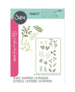 Sizzix Framelits Die Set Happy Holly Days #2 (666730) Sizzix Framelits Die Set Happy Holly Days #2 (666730)
