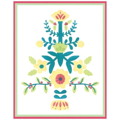 Sizzix Layered Stencil Folk Tree (666731)