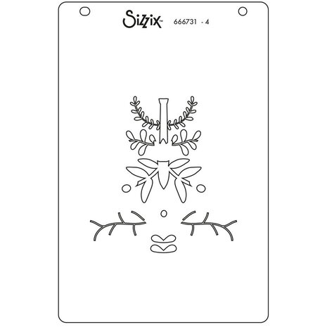 Sizzix Layered Stencil Folk Tree (666731)