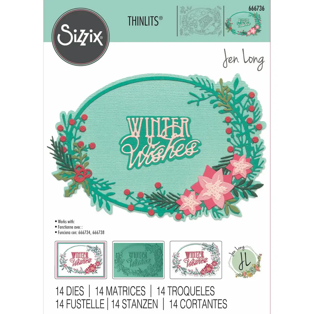 Sizzix Thinlits Die Set Winter Wishes #2 (666736) Sizzix Thinlits Die Set Winter Wishes #2 (666736)