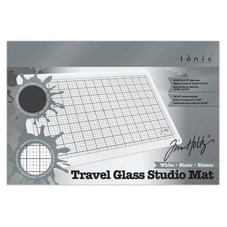 Tonic Studios Tim Holtz Travel Glass Studio Mat White (1934E) Tonic Studios Tim Holtz Travel Glass Studio Mat White (1934E)
