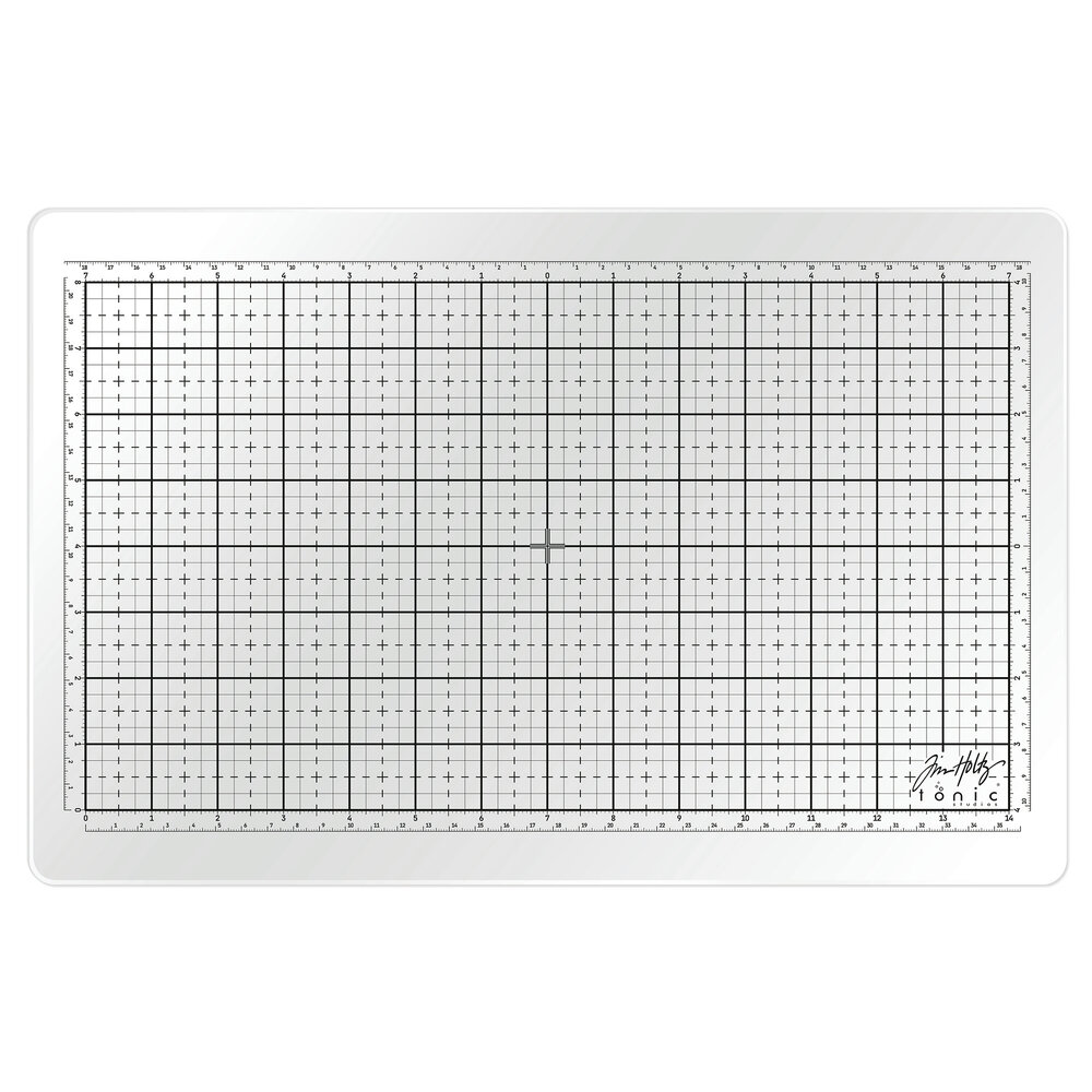 Tonic Studios Tim Holtz Travel Glass Studio Mat White (1934E) Tonic Studios Tim Holtz Travel Glass Studio Mat White (1934E)