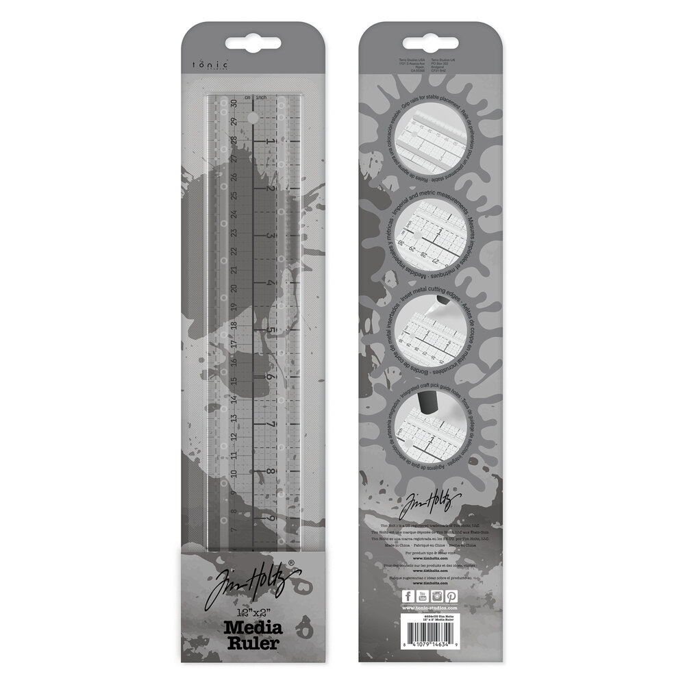 Tonic Studios Tim Holtz Media Ruler (4634E) Tonic Studios Tim Holtz Media Ruler (4634E)