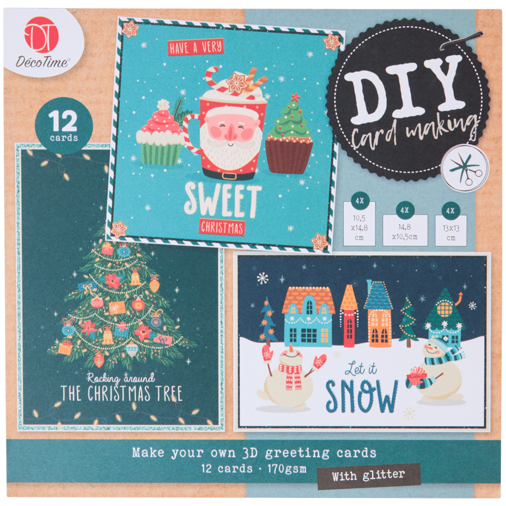DécoTime Sweet Christmas 8x8 Inch DIY Card Making Pad (2577787) DécoTime Sweet Christmas 8x8 Inch DIY Card Making Pad (2577787)