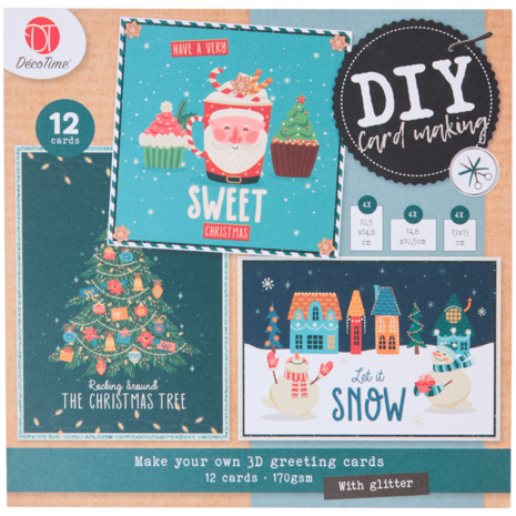 DécoTime Sweet Christmas 8x8 Inch DIY Card Making Pad (2577787) DécoTime Sweet Christmas 8x8 Inch DIY Card Making Pad (2577787)