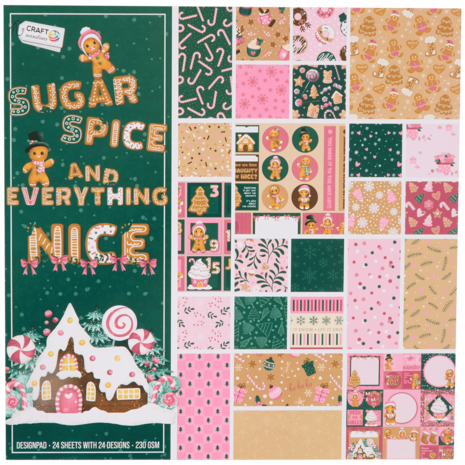 Craft Sensations Suger Spice and Everything Nice 12x12 Inch Paper Pad (2562887) Craft Sensations Suger Spice and Everything Nice 12x12 Inch Paper Pad (2562887)