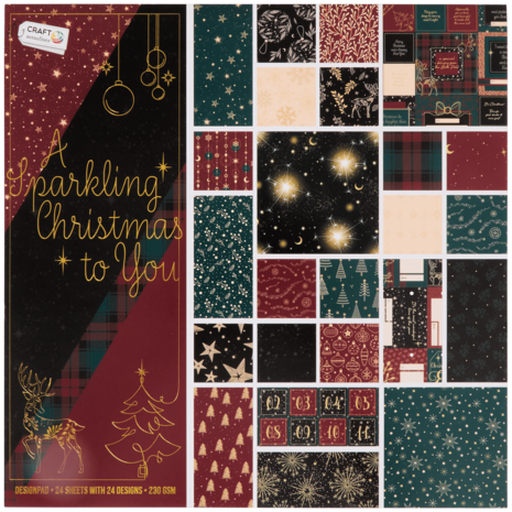 Craft Sensations A Sparkling Christmas to You 12x12 Inch Paper Pad (2562887) Craft Sensations A Sparkling Christmas to You 12x12 Inch Paper Pad (2562887)