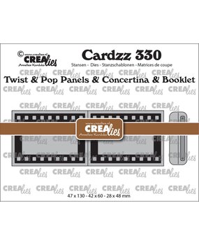 Crealies Cardzz Dies Twist & Pop Panels Concertina & Booklet A5 (CLCZ330) Crealies Cardzz Dies Twist & Pop Panels Concertina & Booklet A5 (CLCZ330)