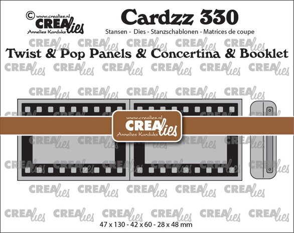 Crealies Cardzz Dies Twist & Pop Panels Concertina & Booklet A5 (CLCZ330) Crealies Cardzz Dies Twist & Pop Panels Concertina & Booklet A5 (CLCZ330)