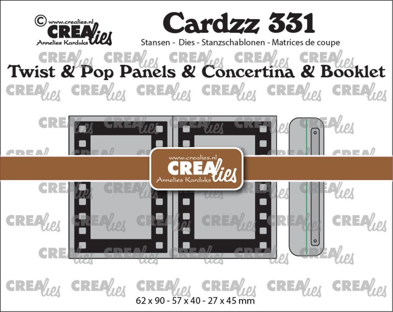 Crealies Cardzz Dies Twist & Pop Panels Concertina & Booklet B5 (CLCZ331) Crealies Cardzz Dies Twist & Pop Panels Concertina & Booklet B5 (CLCZ331)