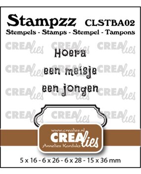 Crealies Stampzz Clear Stamps Baby No.2 (CLSTBA02) Crealies Stampzz Clear Stamps Baby No.2 (CLSTBA02)