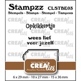 Crealies Stampzz Clear Stamps Beterschap No.3 (CLSTBE03)